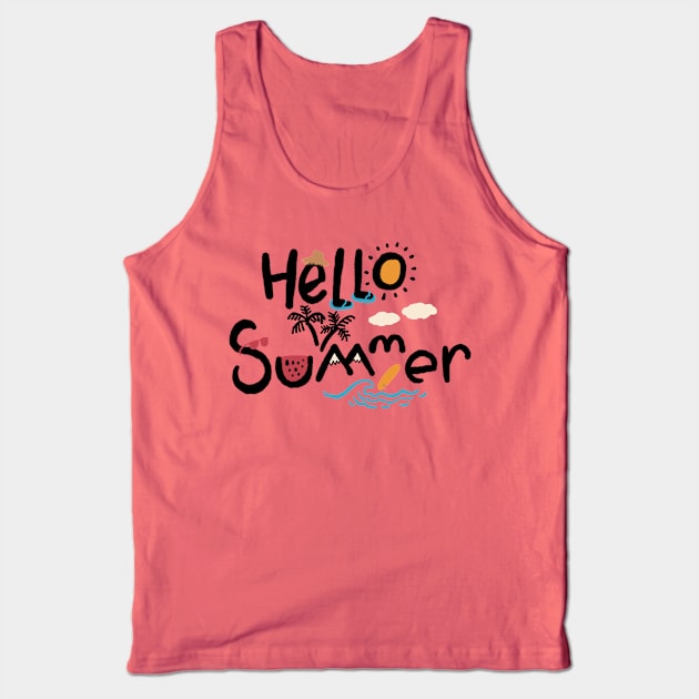 Hello Summer Tank Top by Chewbarber